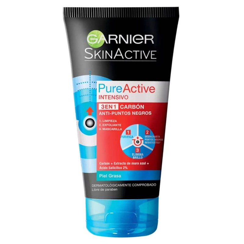 Tu Super Garnier Skin Active Gel Limpiador 3 En 1 Carbon Acido